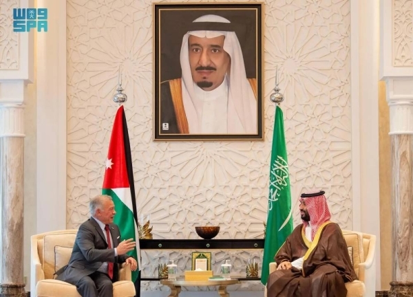 Saudi Crown Prince, Jordanian King discuss developments in Gaza