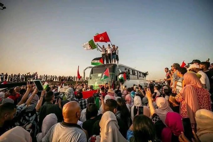 'قافلة الصمود' المغاربية تواصل طريقها نحو فك الحصار عن غزة / شاهد