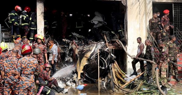 Bangladesh: 19 killed, 164 injured as Air Force jet crashes into college in Dhaka