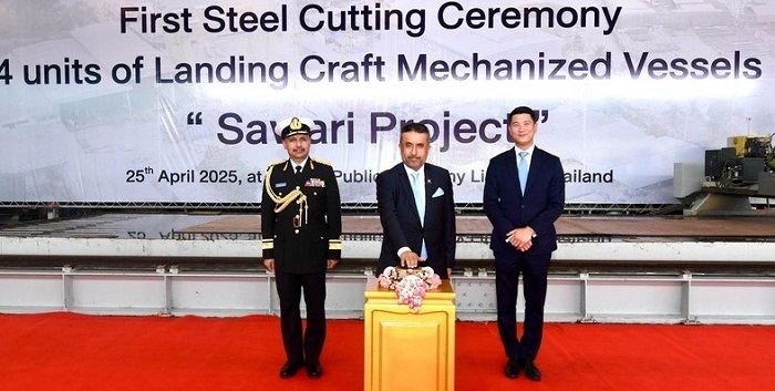 RNO lays steel plate for construction of automated landing ships