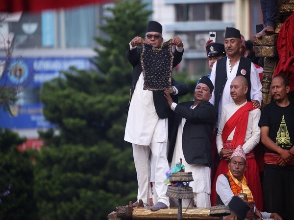 Nepal's longest-reigning chariot procession of "Red God" ends with showing of 'Bhoto'