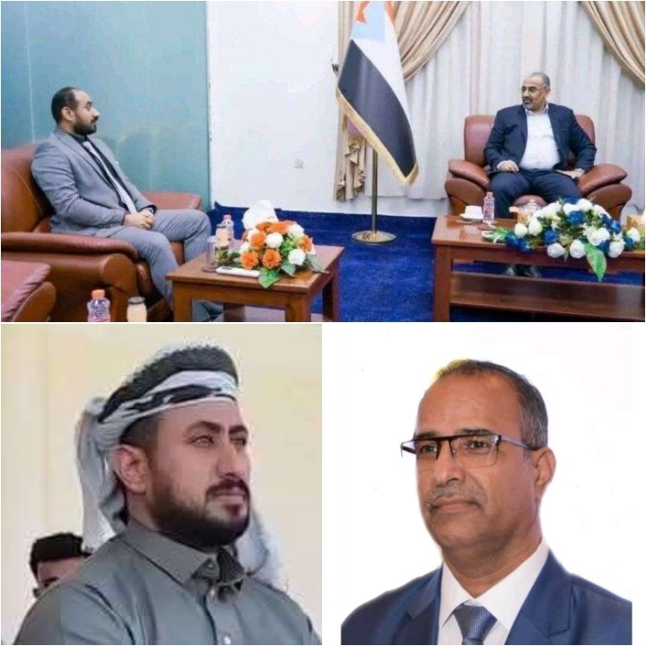 معالي الوزير الزعوري يهنئ الشيخ عبدالرحمن جلال شاهر بمناسبة نيله الثقة وتعيينه أمينًا عامًا للأمانة العامة للمجلس الانتقالي الجنوبي