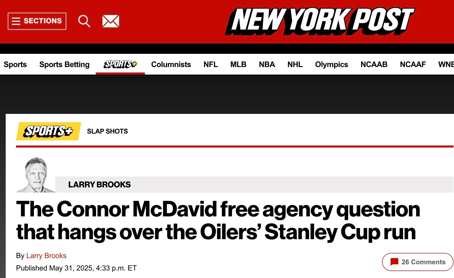 Toronto and New York insiders speculate on McDavid leaving Edmonton Oilers. Seriously?