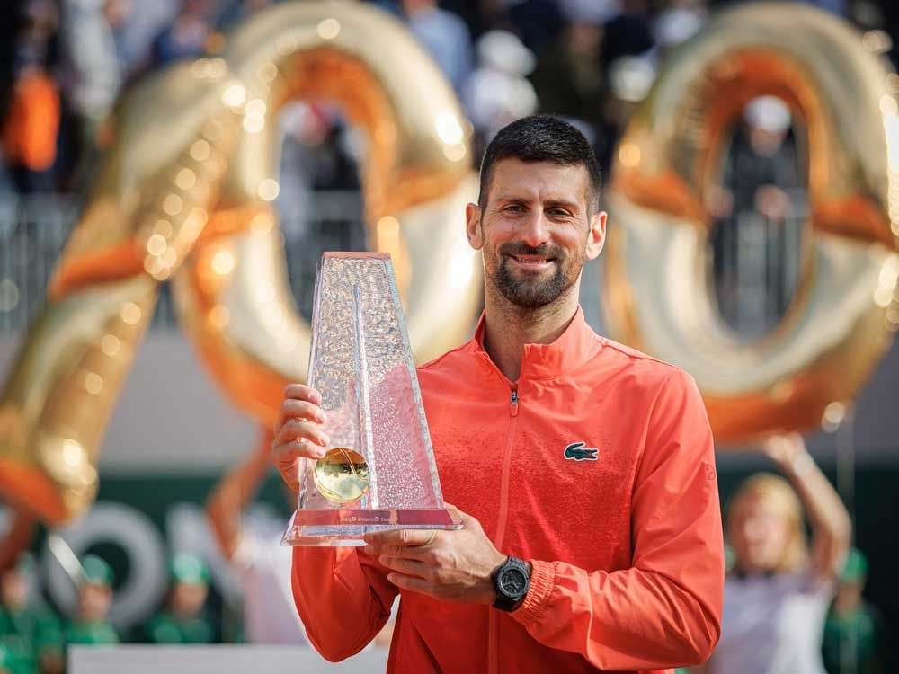 Djokovic clinches his 100th career singles title at Geneva Open