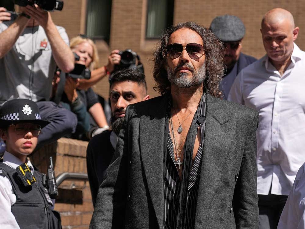 Russell Brand pleads not guilty to charges of rape and sexual assault in London court