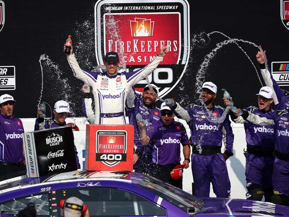 Denny Hamlin wins at Michigan for his 3rd NASCAR Cup Series victory of the season