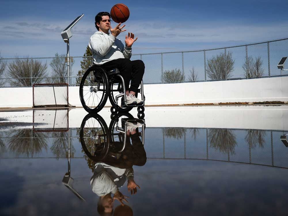'I forgot how tall I was': Injured Bronco Ryan Straschnitzki walks using exoskeleton