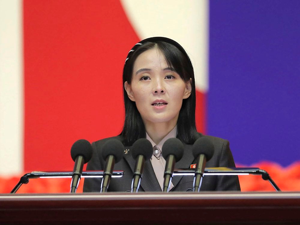 Powerful sister of North Korean leader denies removal of front-line speakers