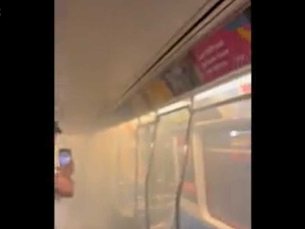Flames and smoke force passengers to flee New York City area train