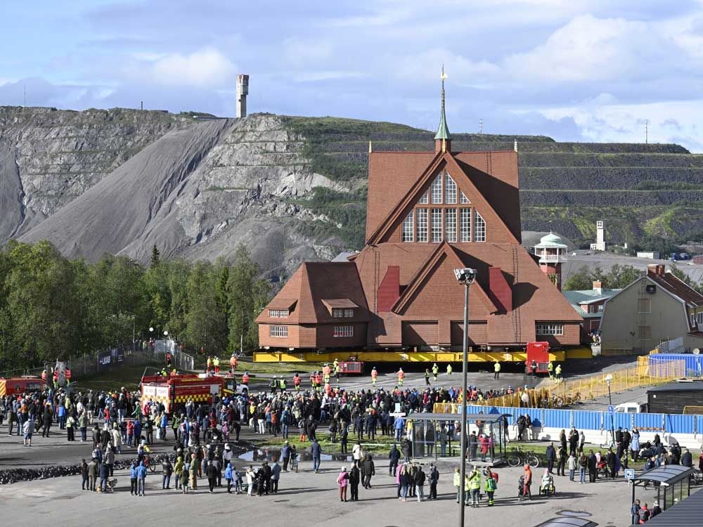This Swedish church is moving 3 miles down the road. It's relocating before a mine swallows the town