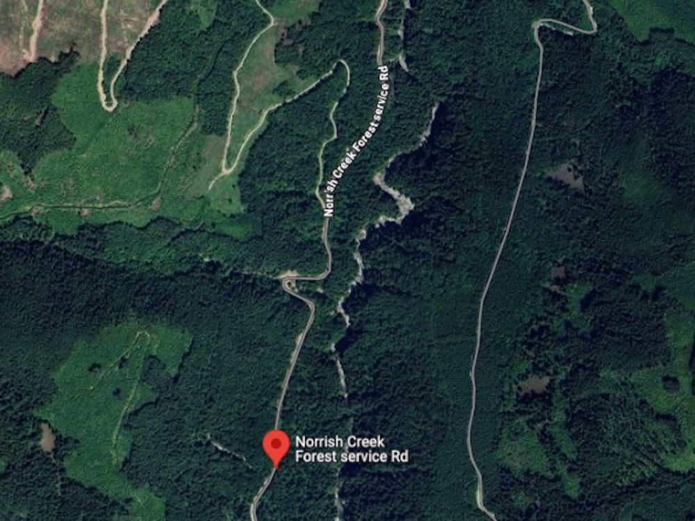 Two dead, one injured when truck crashes on FSR in Mission, rolls down embankment