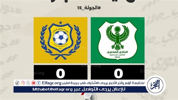 المصري يتعادل سلبيا مع الاسماعيلي بالدوري الممتاز