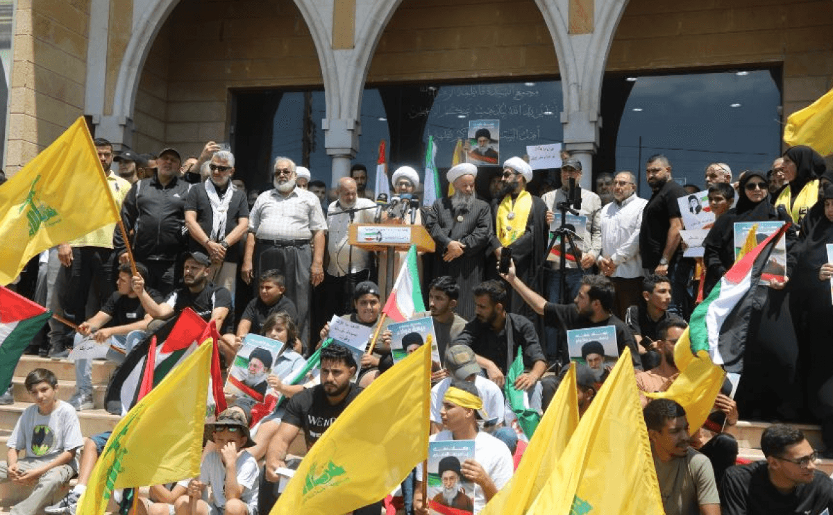 وقفات تضامنيّة لحزب الله والإعلام اللبناني مع الاعلام الايراني