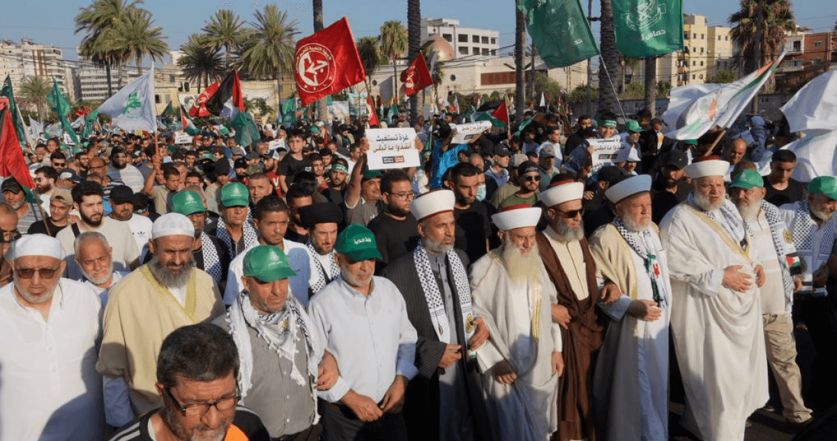 مسيرة في صيدا رفضاً لـ"حرب الإبادة في غزة وسياسة التجويع الممهنجة"