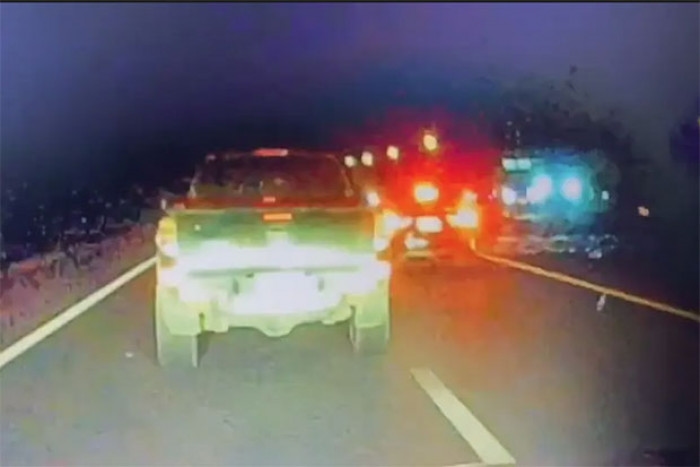 Police hunt driver who shot officer during car chase