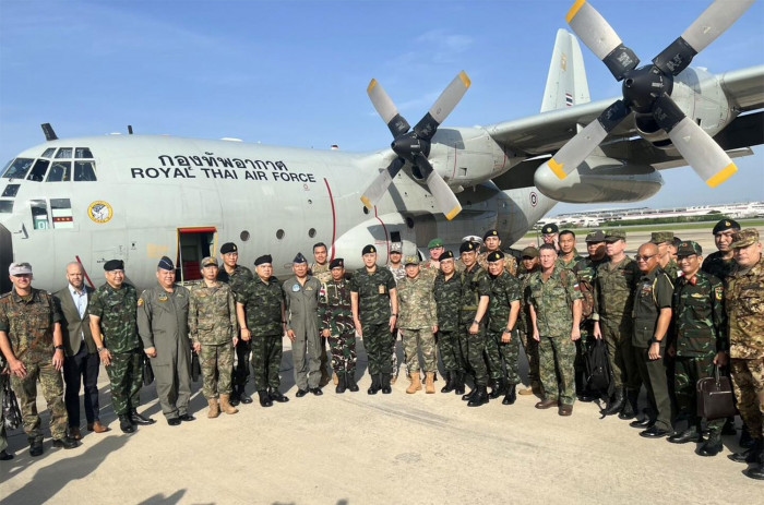 Foreign military attaches, diplomats, media visit sites of Cambodia's attacks in Si Sa Ket