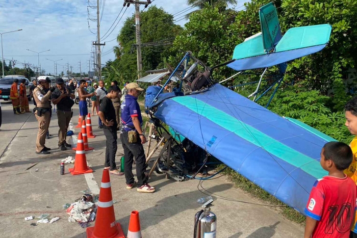 Paramotor crashes in Phuket, injuring 1 foreigner, 1 Thai