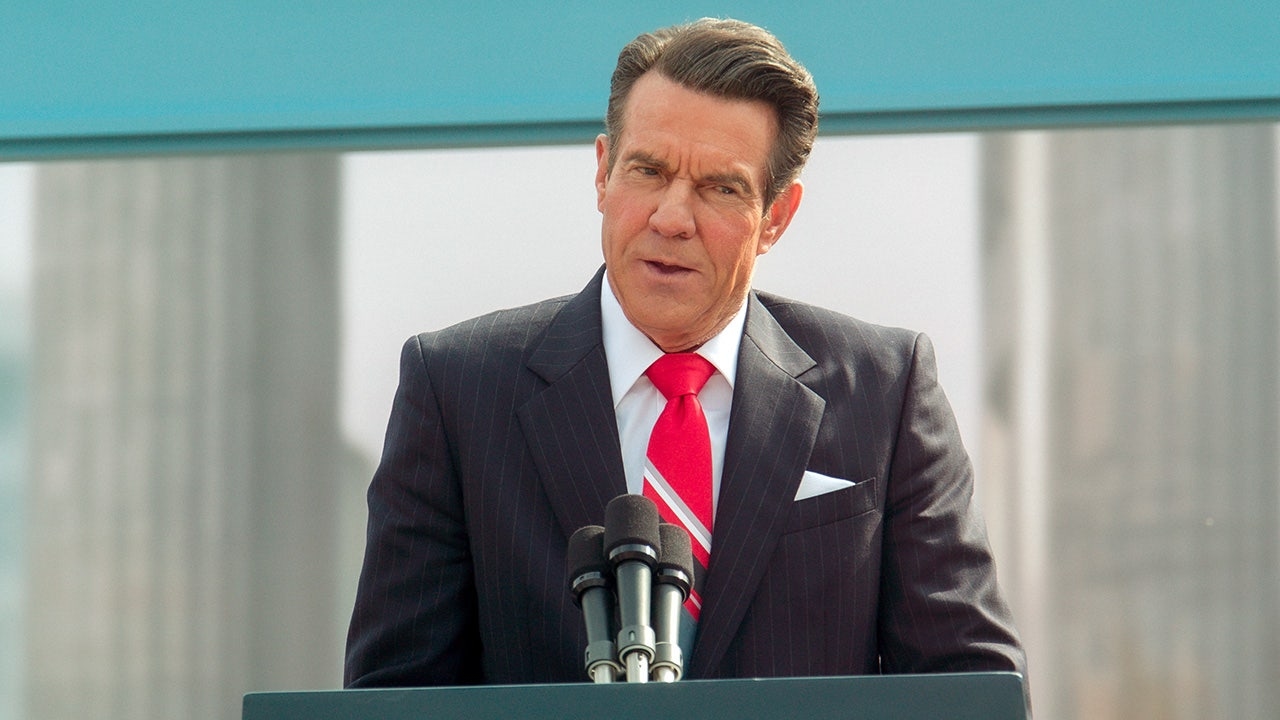 Nick Offerman says he's 'not going to pick an argument' with Trump-supporter co-star Dennis Quaid