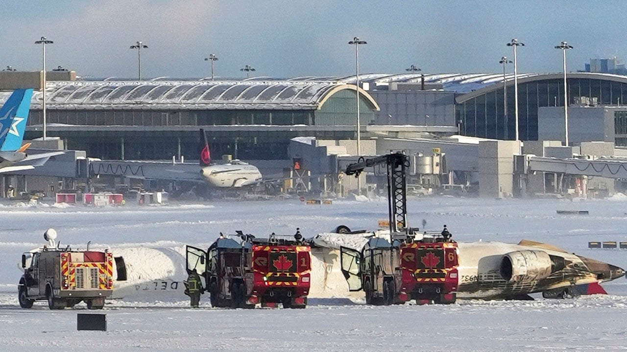 Delta up-side-down plane crash at Toronto airport marks North America's 4th major aviation disaster in a month