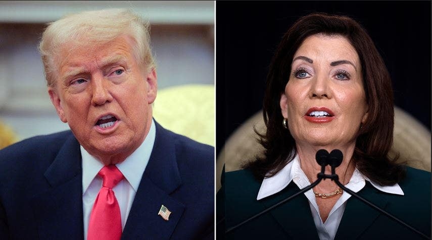 Hochul vows to 'fight fire with fire' on redistricting while hosting Texas Democrats who fled state