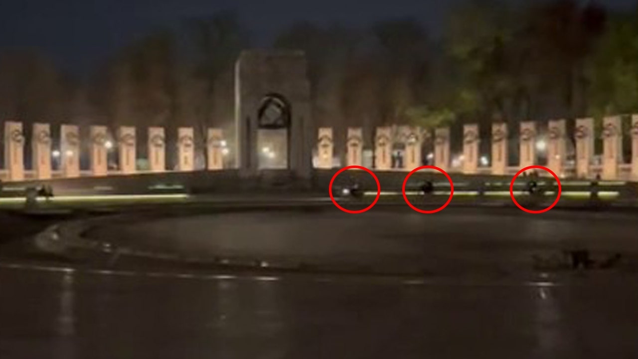Dirt bikes, ATVs driven around World War II memorial in Washington, DC: video