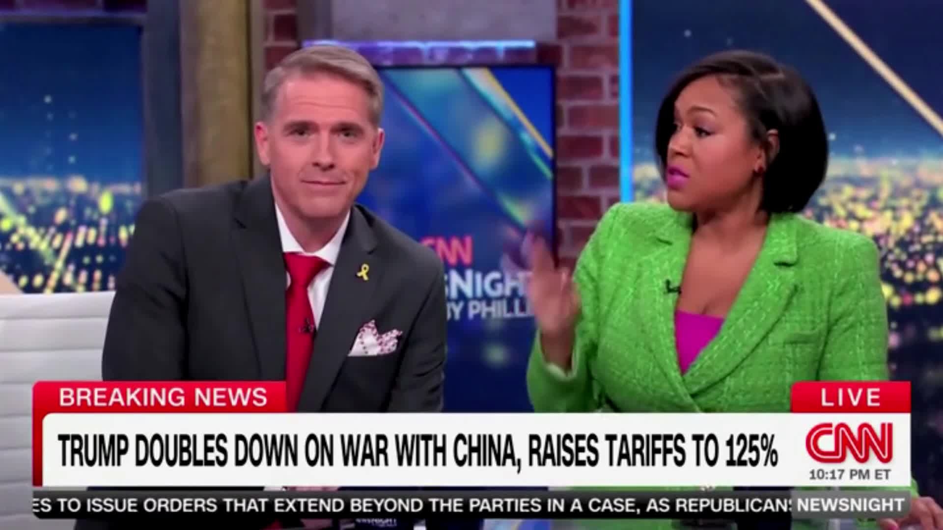 Scott Jennings taunts ex-MSNBC host for losing her job during heated tariff debate