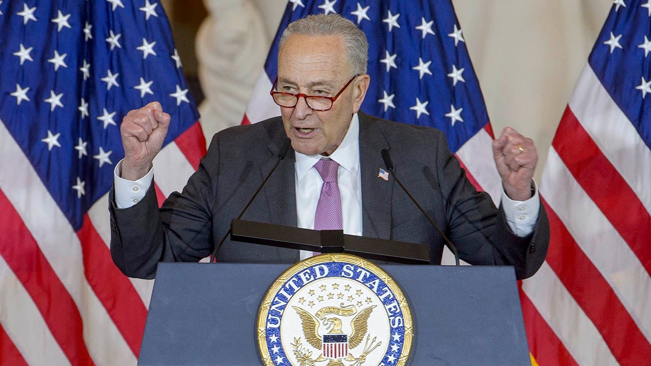 Senate Republican campaign committee 'grills' Chuck Schumer on National Hamburger Day