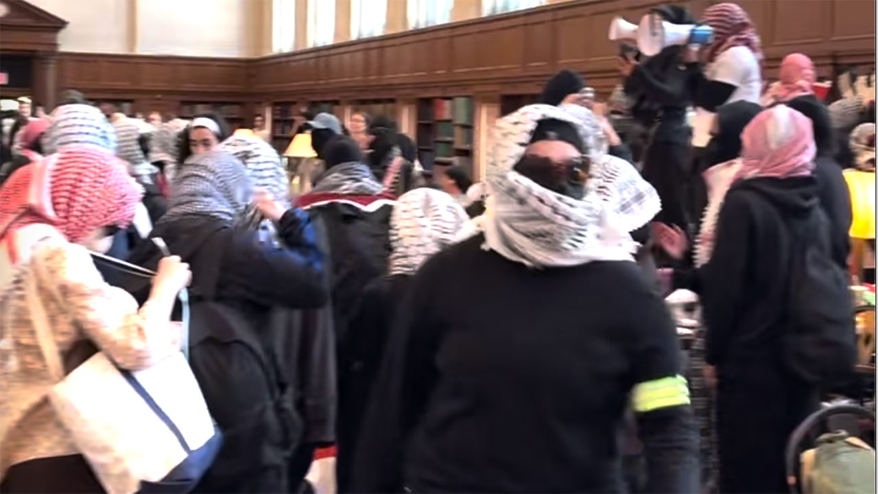 Columbia students describe ‘shocking' library takeover after masked protesters chanted pro-Hamas slogans