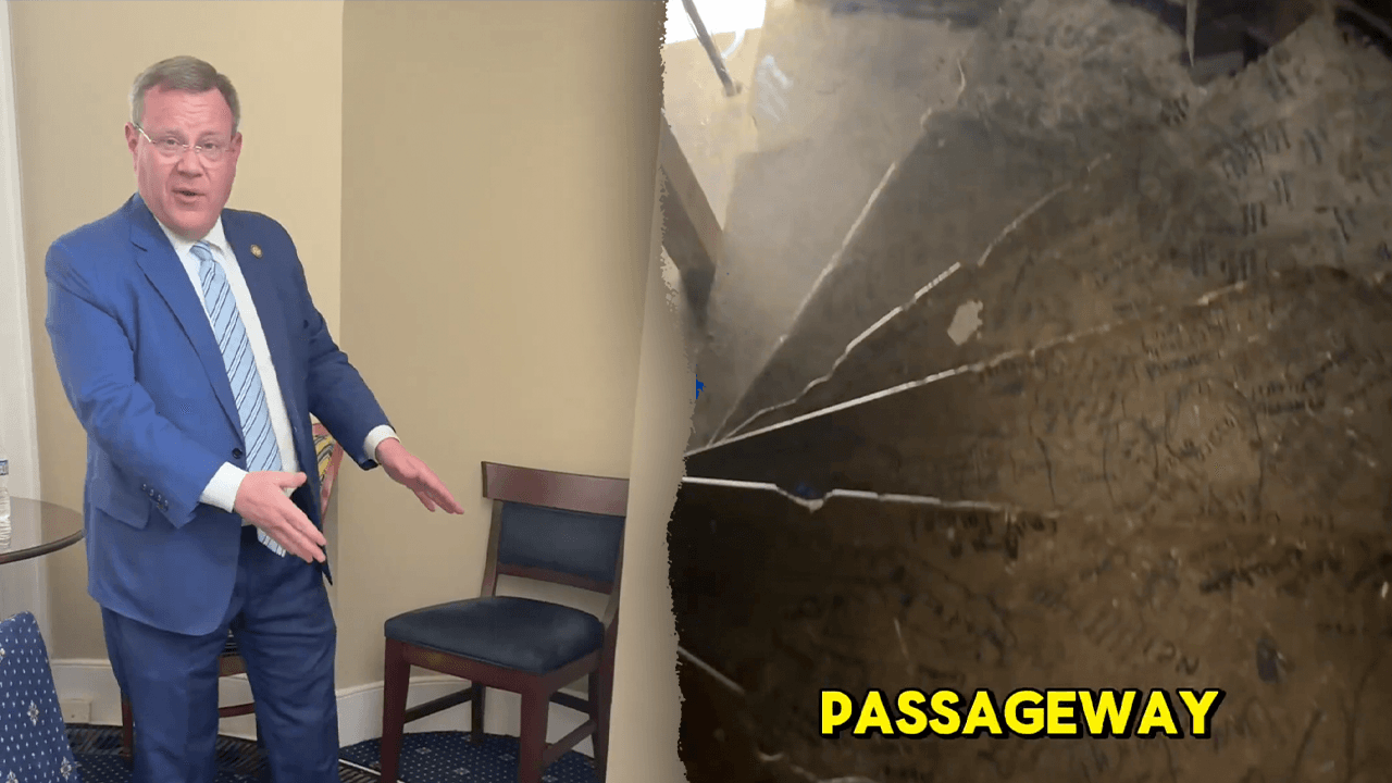 Congressman reveals hidden secret passageway from America's founding under Capitol floorboards