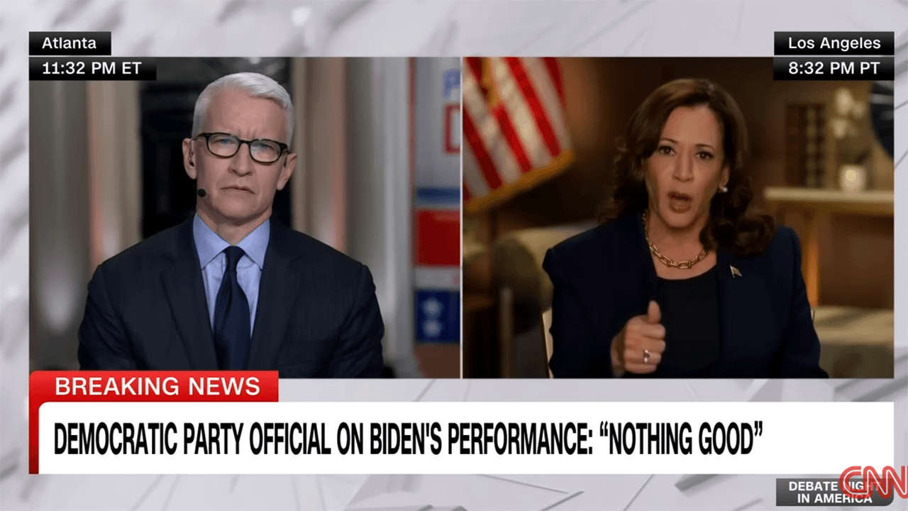 Kamala Harris cursed out Anderson Cooper to colleagues after brutal post-Biden debate interview, book claims