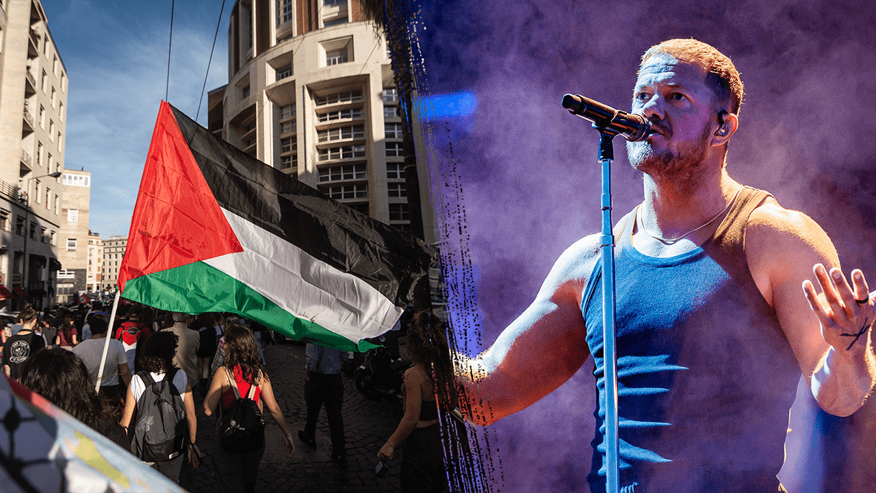 The band Imagine Dragons sets social media ablaze after waving Palestinian flag at Milan concert