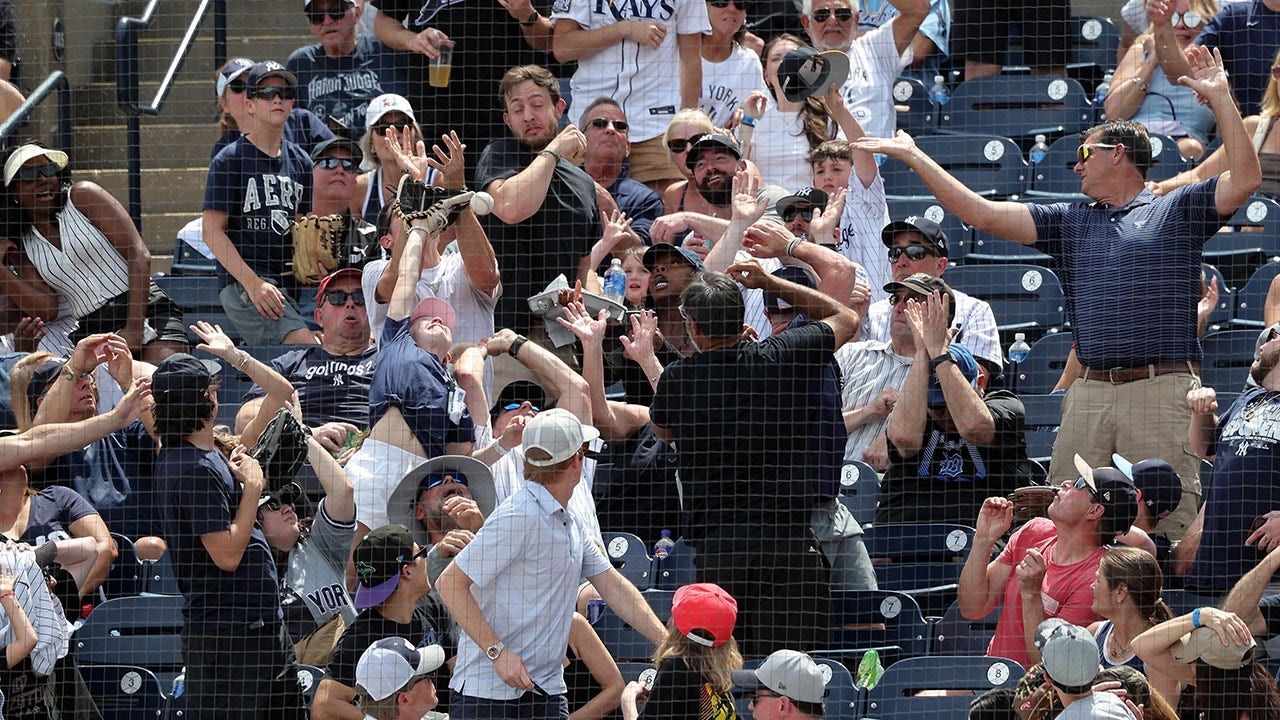 Dad goes viral after catching ball at Yankees game while daughter covers his eyes