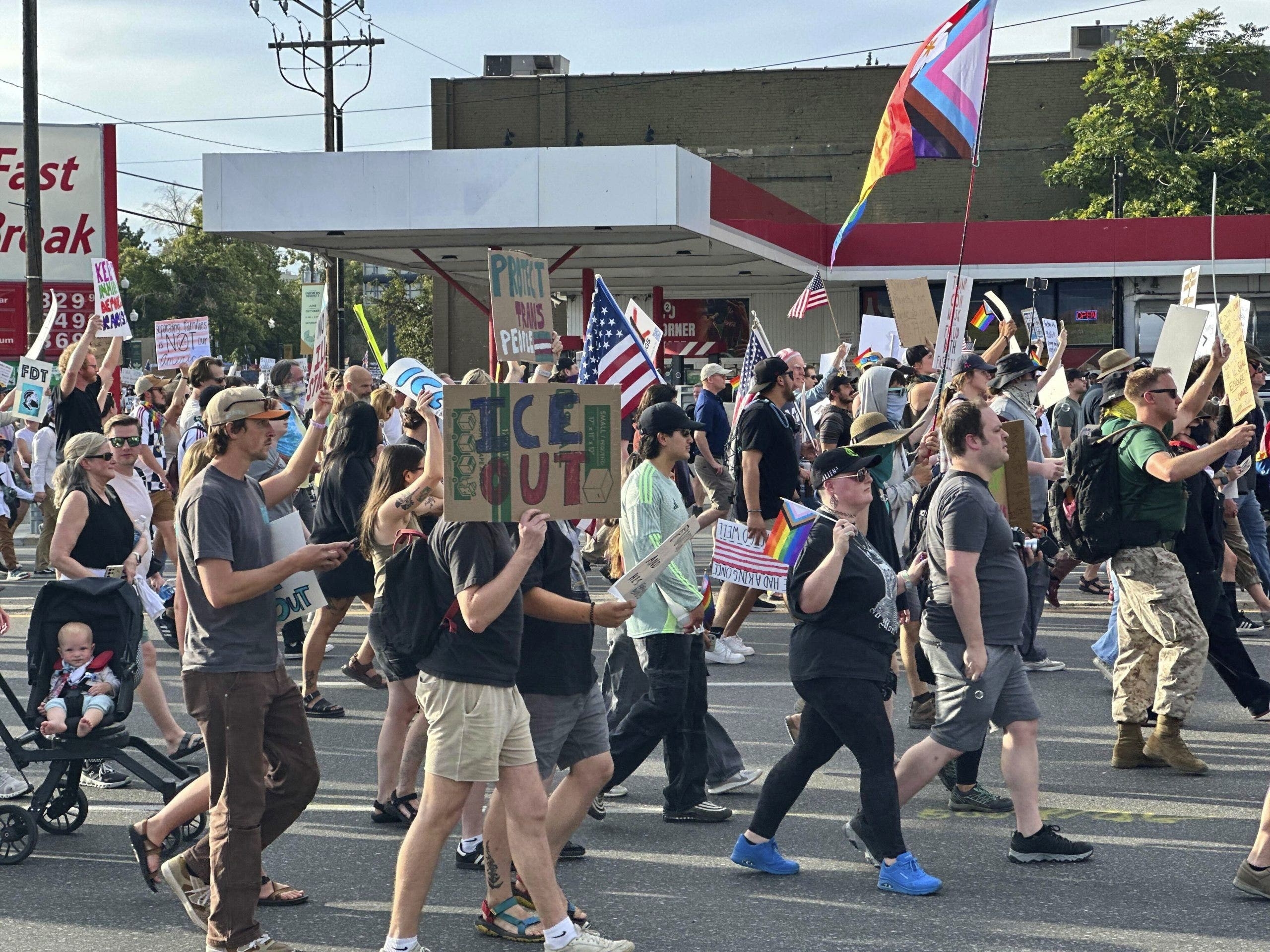 Innocent bystander gunned down at Utah protest as peacekeepers take aim at armed suspect