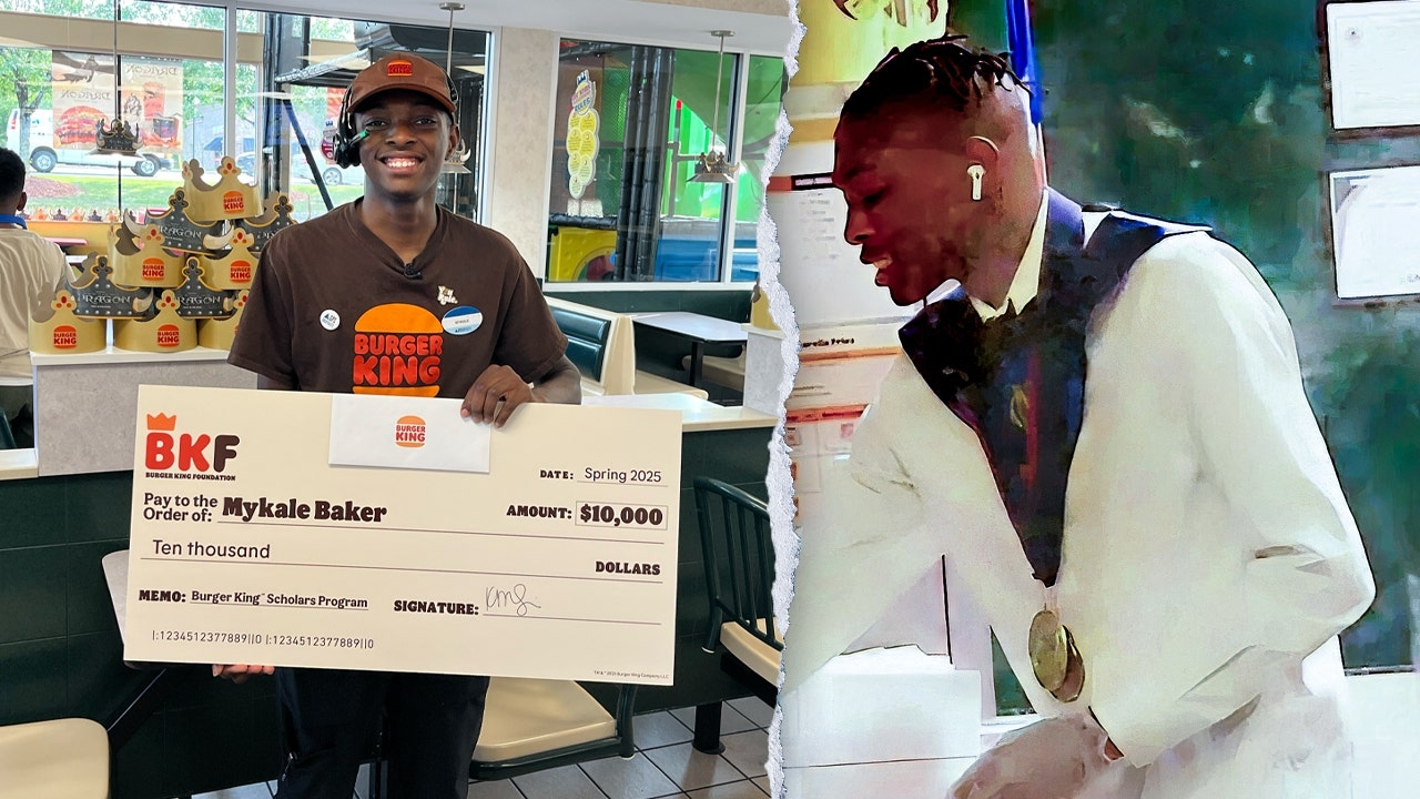 High school graduate goes viral for working at Burger King in cap and gown: 'Hustlers don't stop'