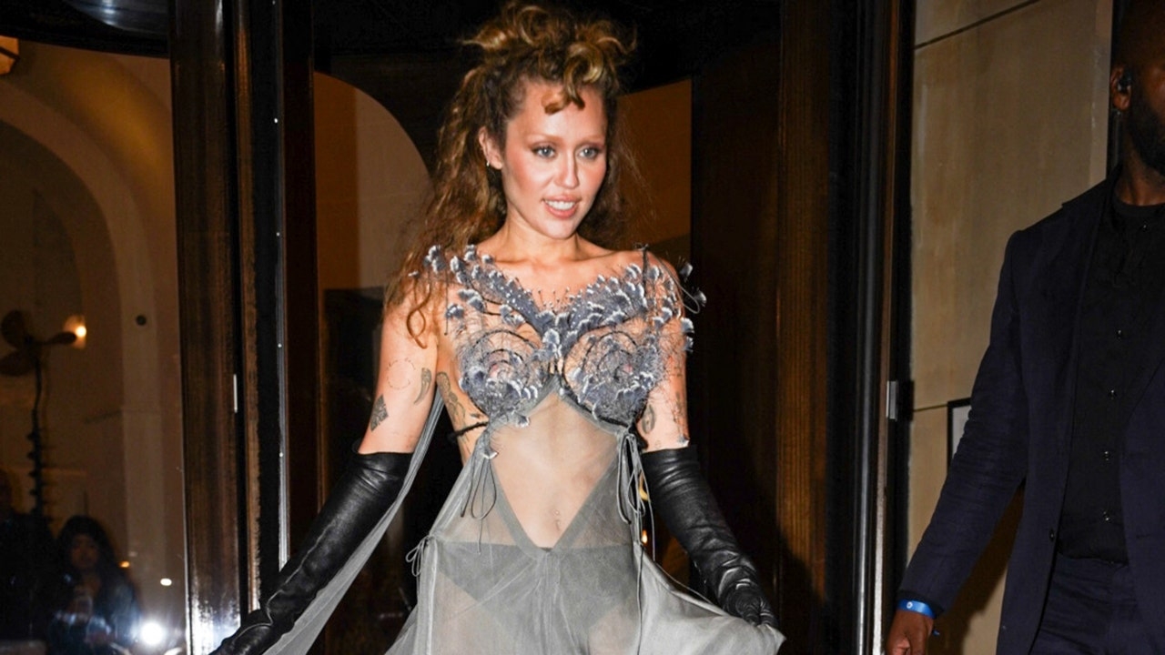 Miley Cyrus turns heads in barely-there ensemble during Parisian night out