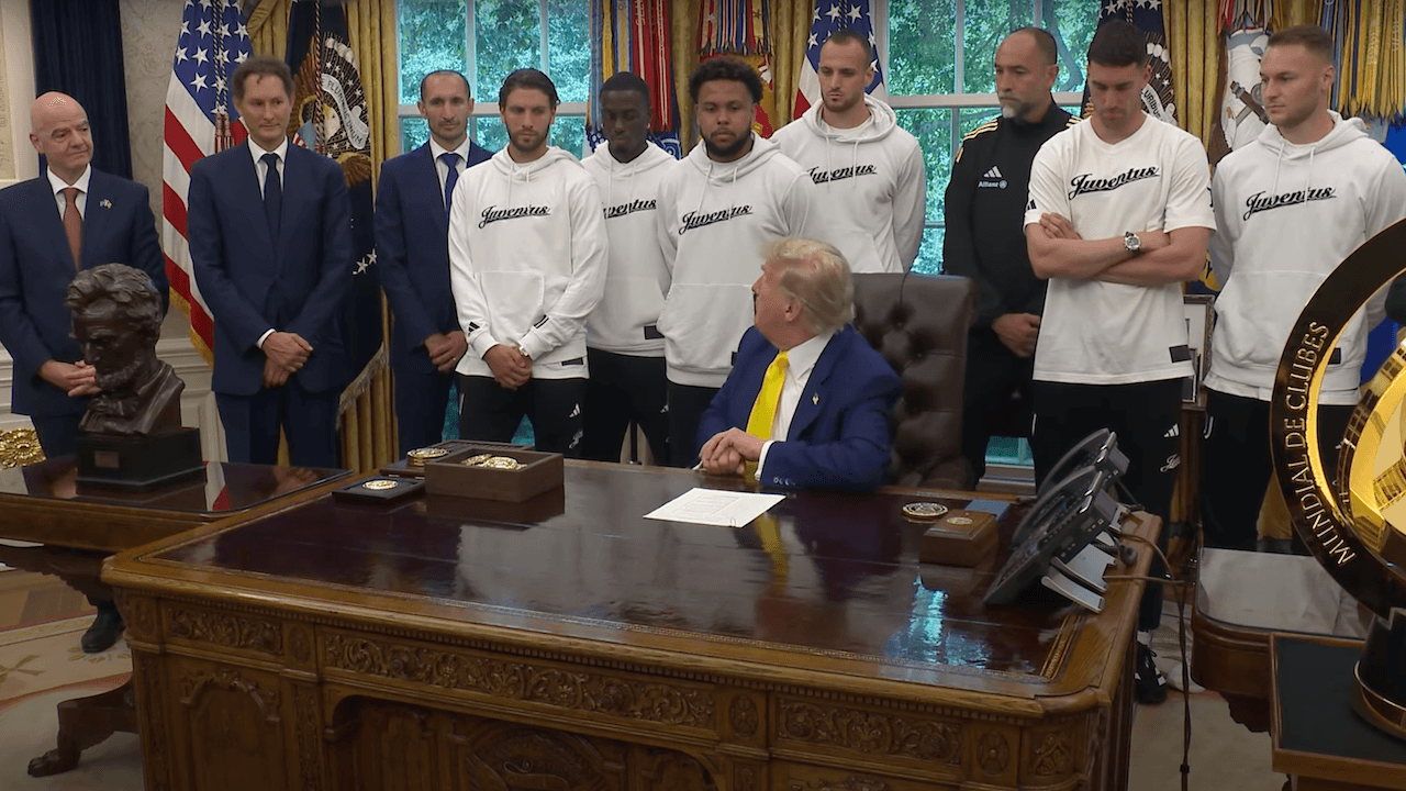 Trump confronts Juventus soccer team about 'men playing in women's sports' at White House