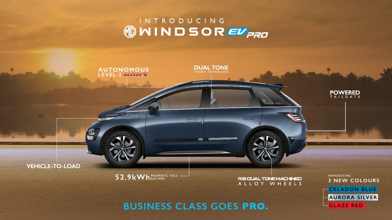 JSW MG Motor India Launches MG Windsor PRO with Larger Battery and Advanced Features