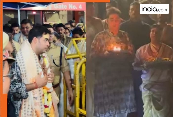 Mukesh Ambani and Nita Ambani son Akash Ambani visits Kashi Vishwanath Dham in Varanasi, donates....