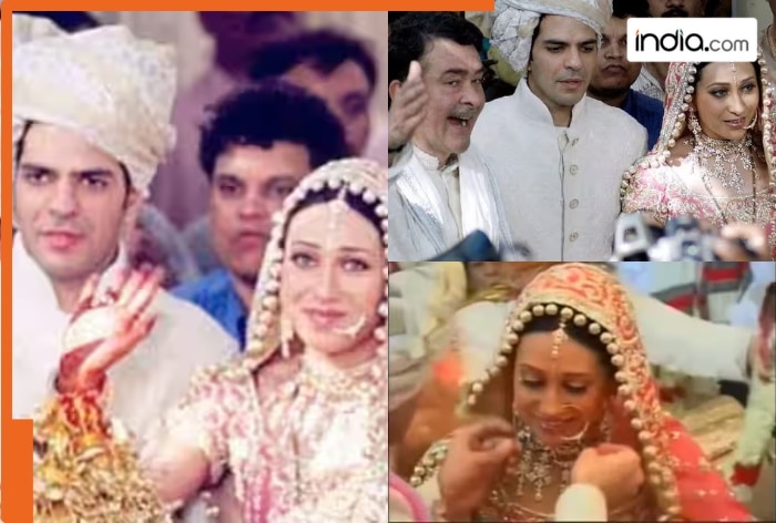 Karisma Kapoor-Sunjay Kapur's wedding pictures go viral, ties mangalsutra, applies sindoor, takes pheras, see pics