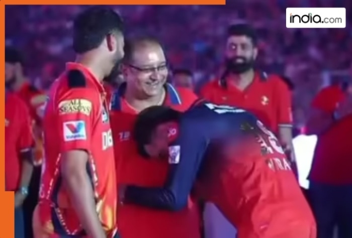 WATCH: Virat Kohli's touching moment with Shreyas Iyer's father melts hearts after RCB's historic win