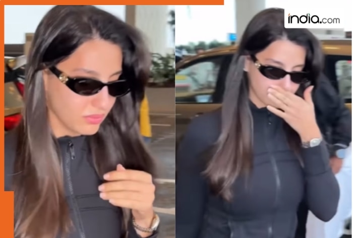 Nora Fatehi breaks down after sharing cryptic message about…, her bodyguard pushes fan, watch viral video