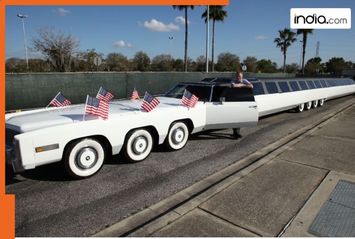 World's longest car has mini-golf course, helipad, swimming pool; was made by..., holds Guinness World Records for...