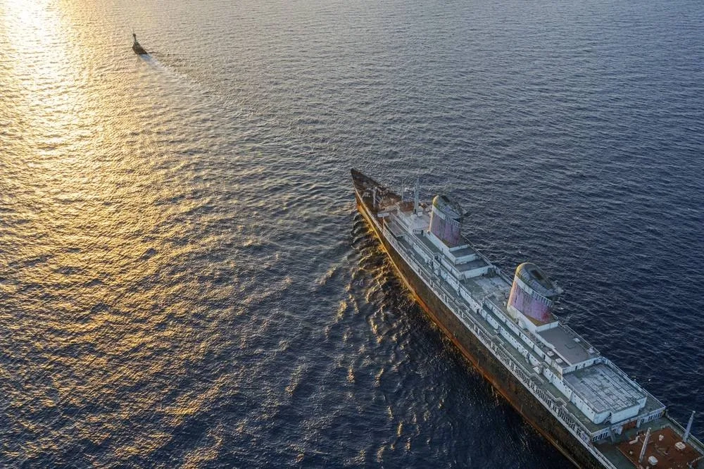 Historic Ship Completes First Leg of Journey to Become World's Largest Artificial Reef