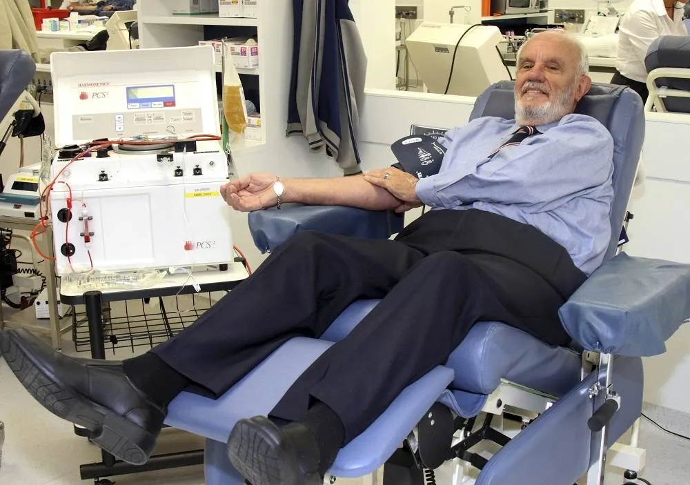Australia's Most Generous Blood Plasma Donor Dies Aged 88