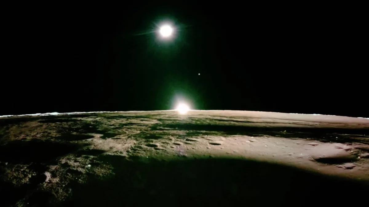 Ghostly Lunar Sunsets Shot by Private Lander