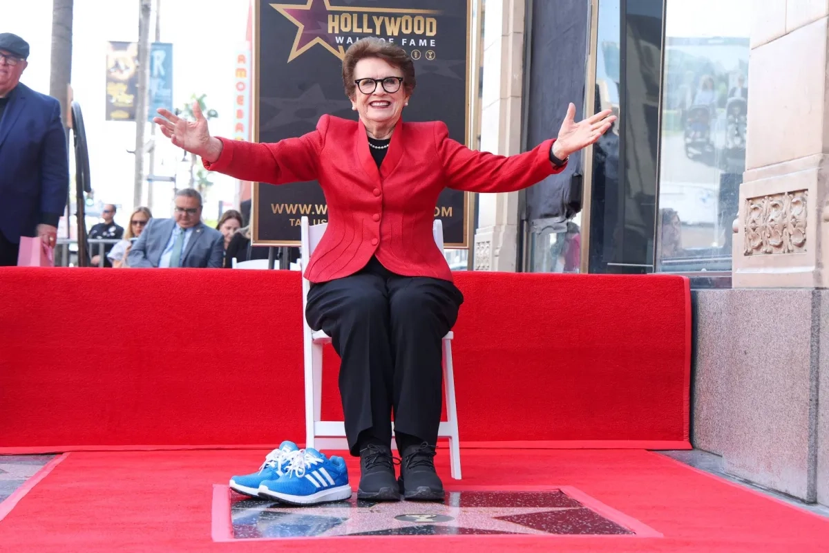 Billie Jean King Immortalized in Bronze with Star on Hollywood Walk of Fame
