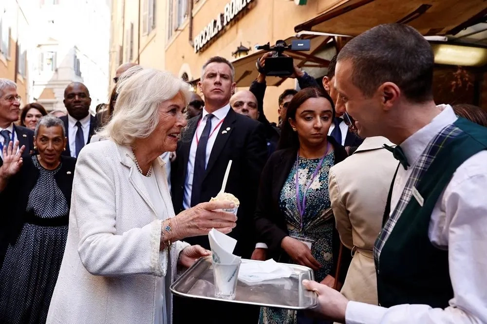 Queen Camilla Celebrates Anniversary with Italian Pizza and Ice Cream
