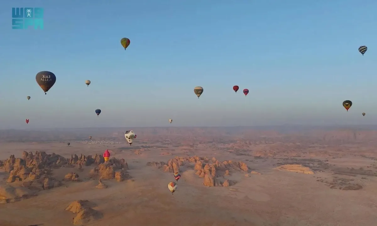 Hot Air Balloon Rides in AlUla Skies Offer Journey through Nature, Heritage