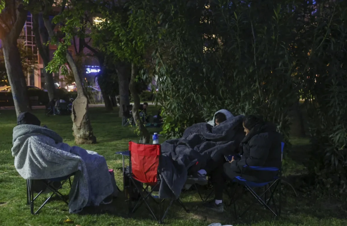 Istanbul Residents Spend the Night Outdoors after Strong Earthquake, Aftershocks