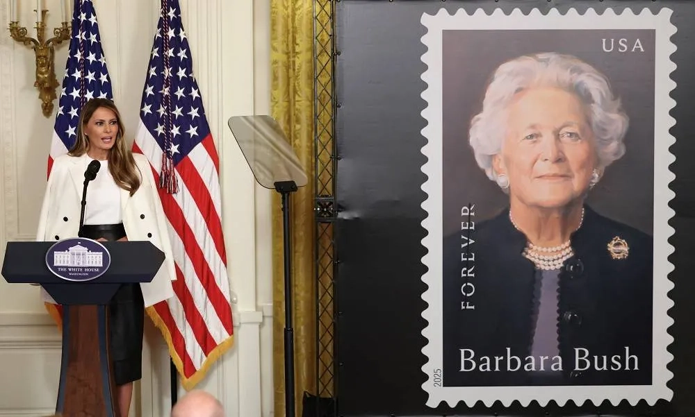 Melania Trump Hosts White House Event to Unveil Barbara Bush Postage Stamp